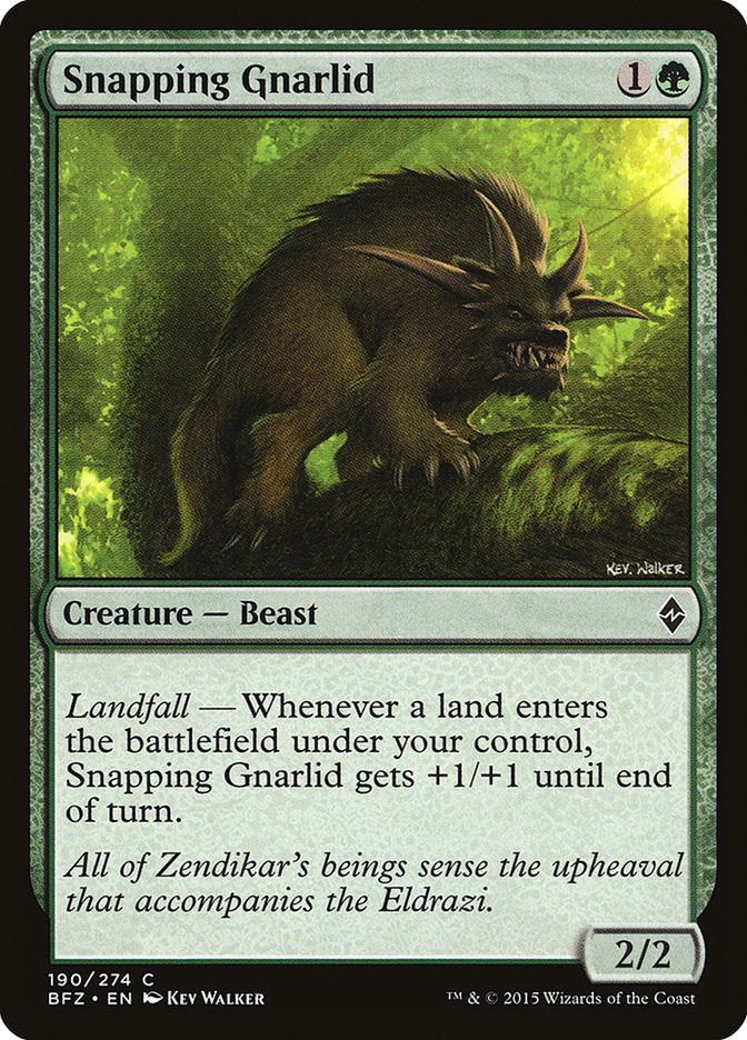 Snapping Gnarlid 190/274 (Battle for Zendikar)  | Chromatic Games