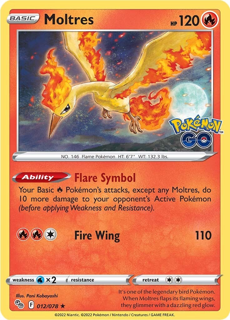 Moltres (012/078) [Pokémon GO] | Chromatic Games