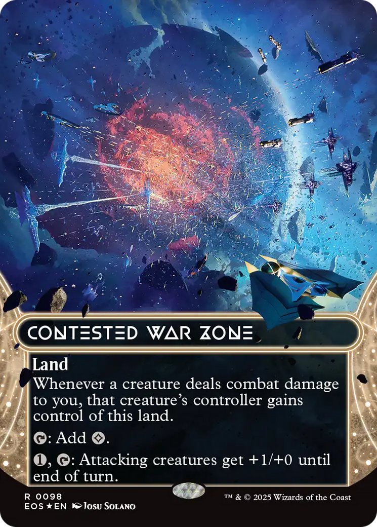 Contested War Zone (0098) (Borderless) (Galaxy Foil) [Edge of Eternities: Stellar Sights] | Chromatic Games