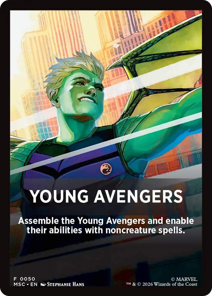 Young Avengers Theme Card [Marvel Super Heroes Commander] | Chromatic Games