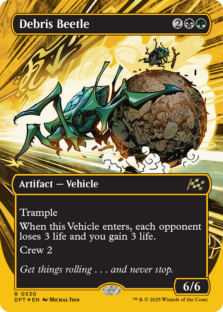 Debris Beetle (Borderless) (First-Place Foil) [Aetherdrift] | Chromatic Games