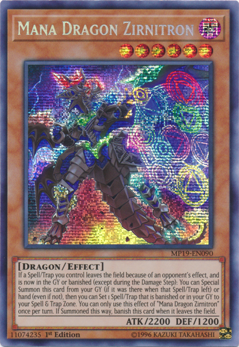 Mana Dragon Zirnitron [MP19-EN090] Prismatic Secret Rare | Chromatic Games
