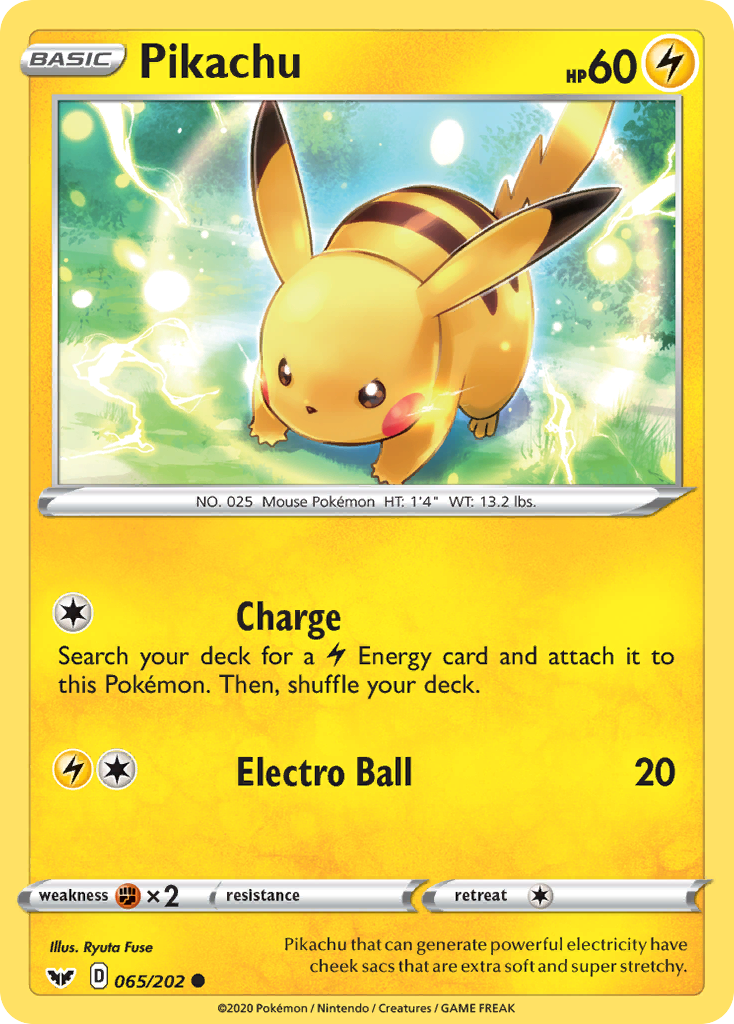 Pikachu (065/202) [Sword & Shield: Base Set] | Chromatic Games