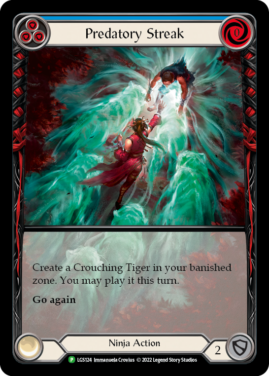 Predatory Streak (Blue) [LGS124] (Promo)  Rainbow Foil | Chromatic Games