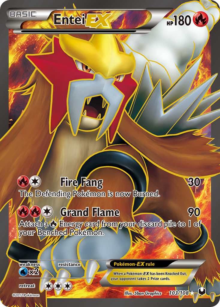 Entei EX (103/108) [Black & White: Dark Explorers] | Chromatic Games