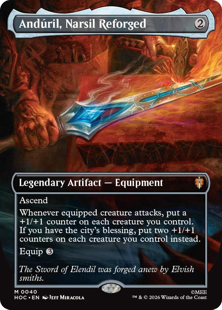 Anduril, Narsil Reforged (Borderless) [The Hobbit: Eternal-Legal] | Chromatic Games