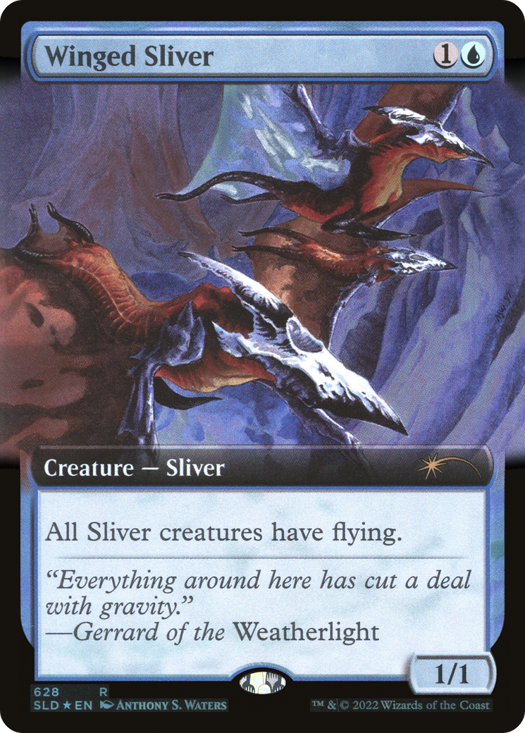 Winged Sliver (Extended Art) [Secret Lair Drop Promos] | Chromatic Games