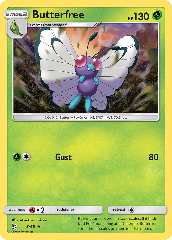 Butterfree (3/68) [Sun & Moon: Hidden Fates] | Chromatic Games