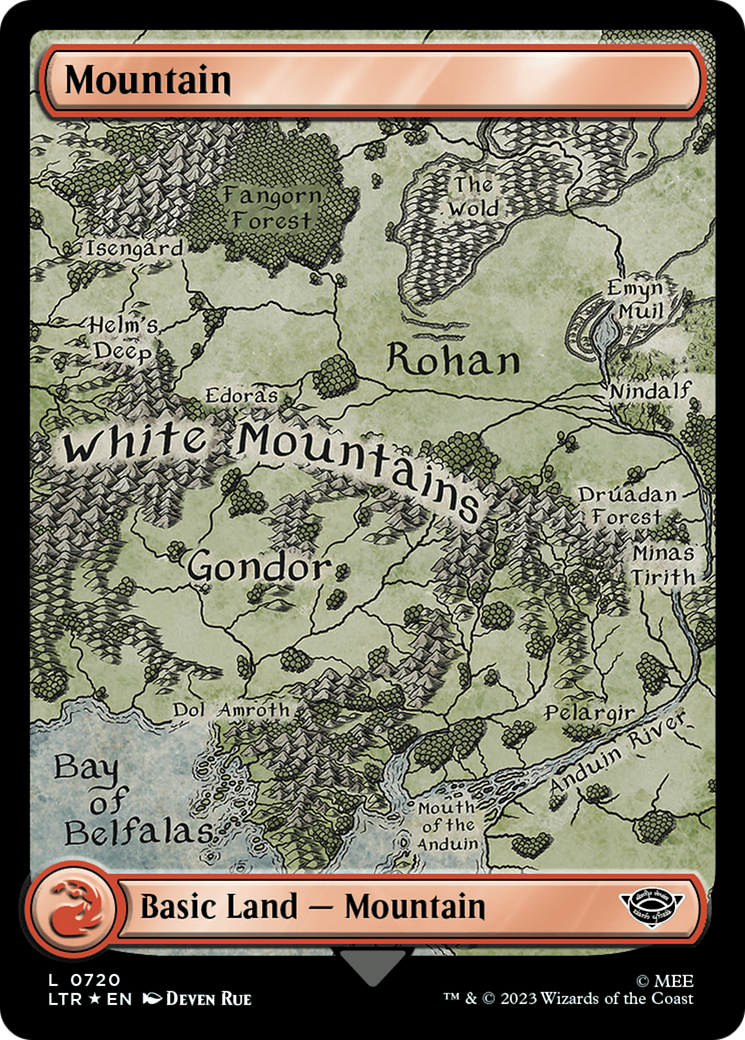 Mountain (720) (Surge Foil) [The Lord of the Rings: Tales of Middle-Earth] | Chromatic Games