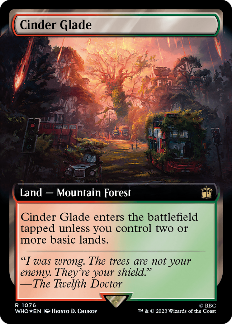 Cinder Glade (Extended Art) (Surge Foil) [Doctor Who] | Chromatic Games