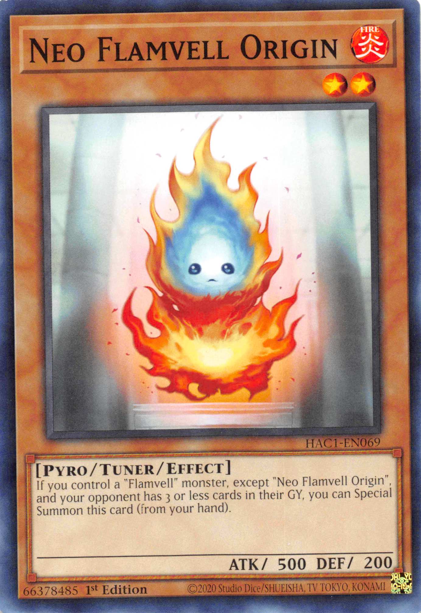 Neo Flamvell Origin [HAC1-EN069] Common | Chromatic Games