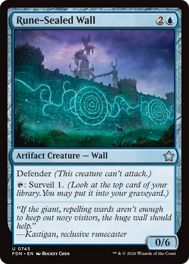 Rune-Sealed Wall (0745) [Foundations] | Chromatic Games