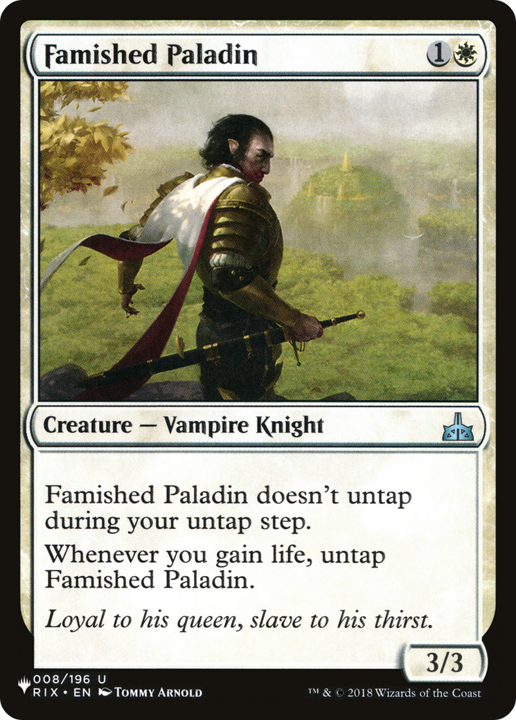 Famished Paladin [The List] | Chromatic Games