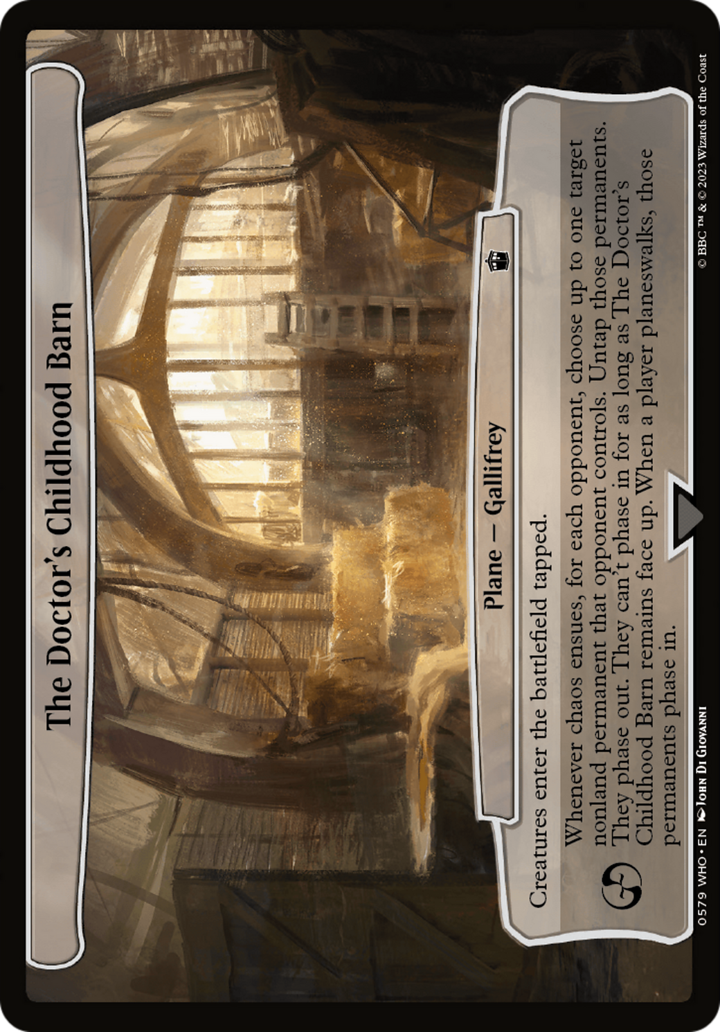 The Doctor's Childhood Barn [Doctor Who] | Chromatic Games