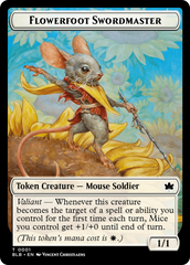 Rabbit // Flowerfoot Swordmaster Double-Sided Token [Bloomburrow Tokens] | Chromatic Games