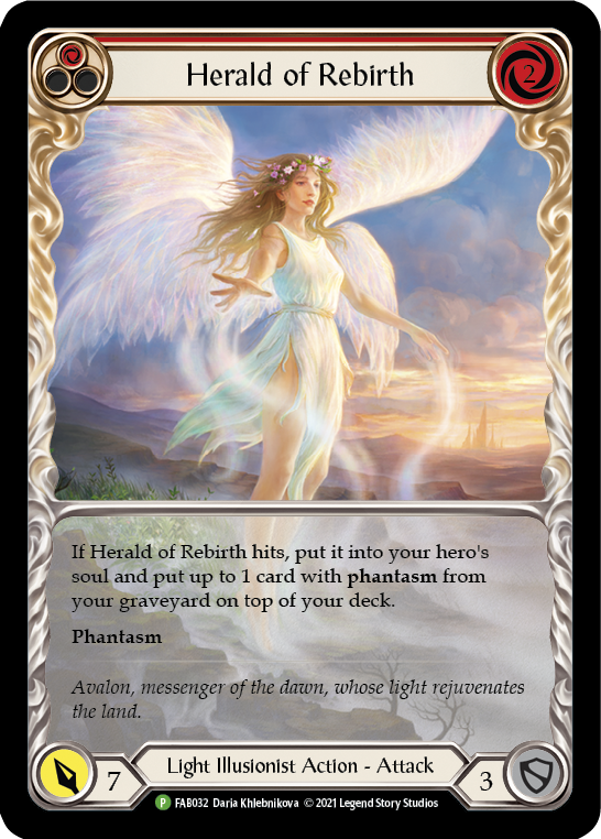 Herald of Rebirth (Red) [FAB032] (Promo)  Rainbow Foil | Chromatic Games