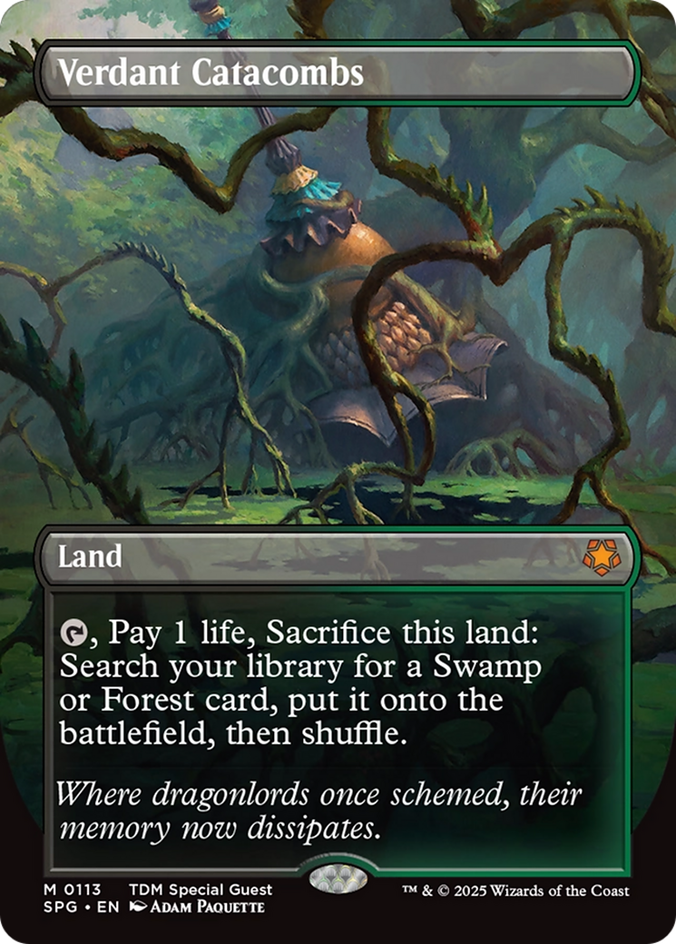 Verdant Catacombs (Borderless) [Tarkir: Dragonstorm Special Guests] | Chromatic Games