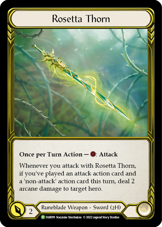 Rosetta Thorn (Golden) [FAB099] (Promo)  Cold Foil | Chromatic Games