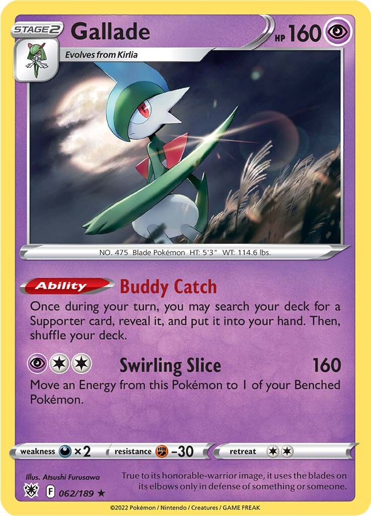 Gallade (062/189) [Sword & Shield: Astral Radiance] | Chromatic Games