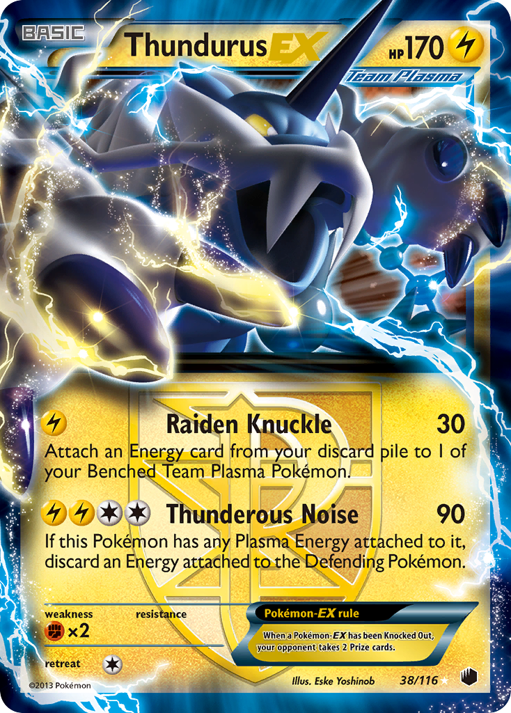 Thundurus EX (38/116) [Black & White: Plasma Freeze] | Chromatic Games