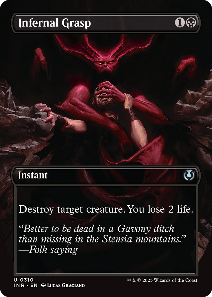 Infernal Grasp (Borderless) [Innistrad Remastered] | Chromatic Games