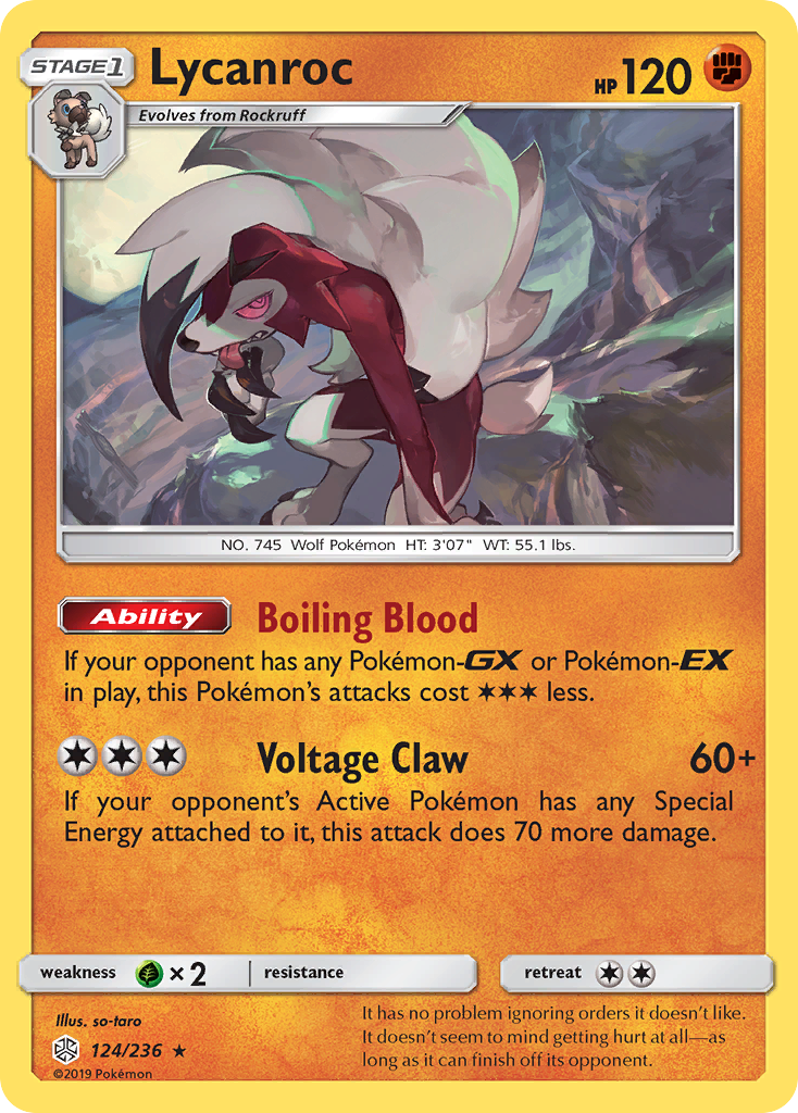 Lycanroc (124/236) [Sun & Moon: Cosmic Eclipse] | Chromatic Games