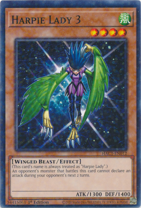 Harpie Lady 3 (Duel Terminal) [HAC1-EN012] Common | Chromatic Games