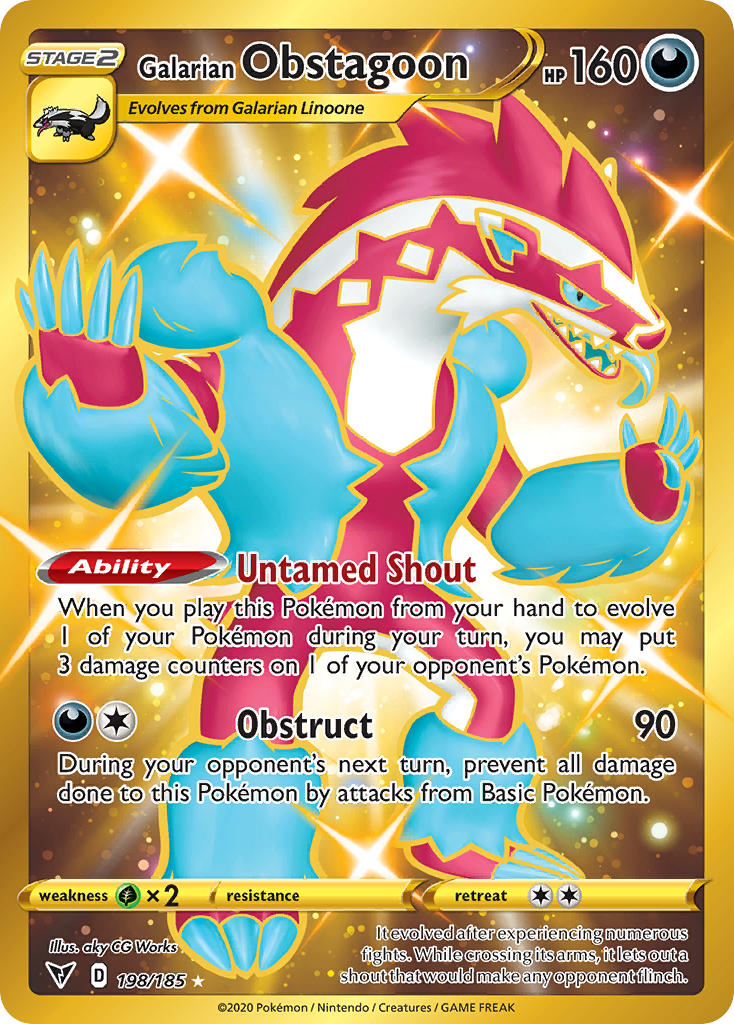 Galarian Obstagoon (198/185) [Sword & Shield: Vivid Voltage] | Chromatic Games