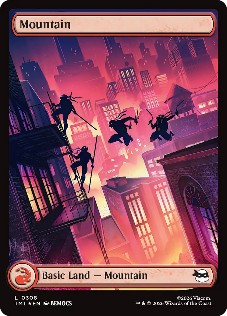 Mountain (0308) (Surge Foil) [Teenage Mutant Ninja Turtles] | Chromatic Games