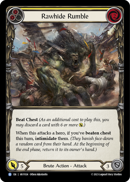 Rawhide Rumble (Yellow) [HVY024] (Heavy Hitters)  Rainbow Foil | Chromatic Games