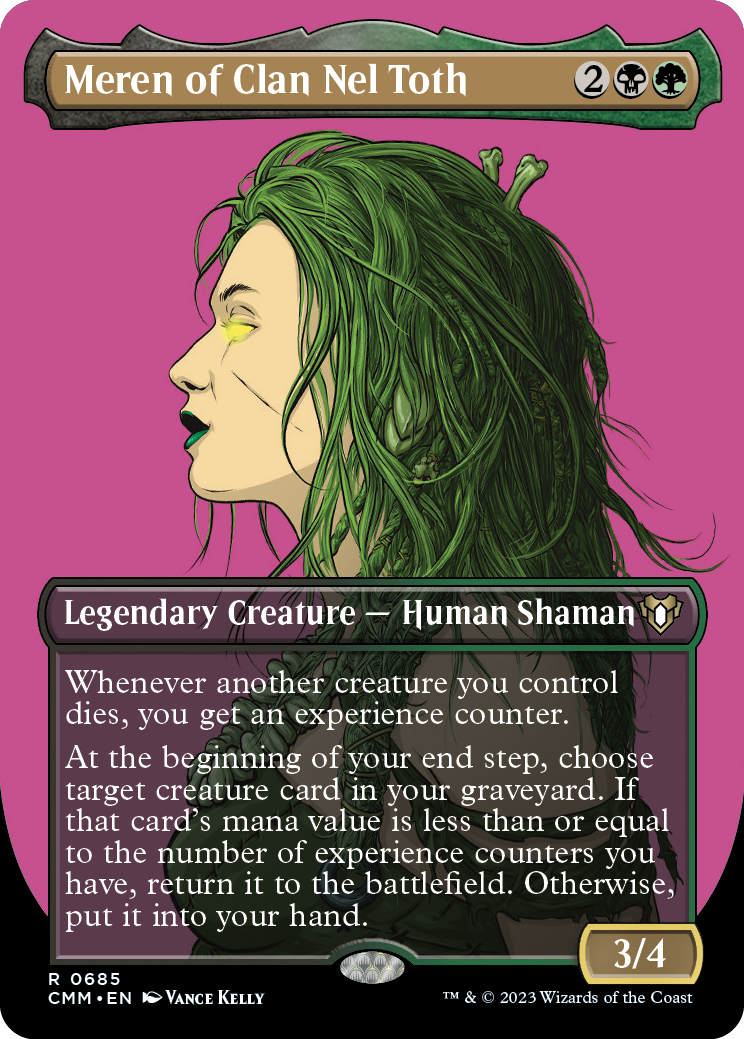 Meren of Clan Nel Toth (Borderless Profile) [Commander Masters] | Chromatic Games