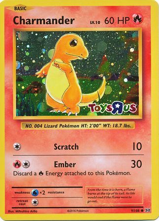 Charmander (9/108) (Toys R Us Promo) [XY: Evolutions] | Chromatic Games