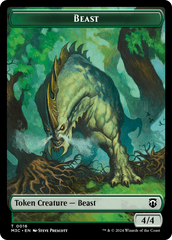 Elephant (Ripple Foil) // Beast (0016) Double-Sided Token [Modern Horizons 3 Commander Tokens] | Chromatic Games