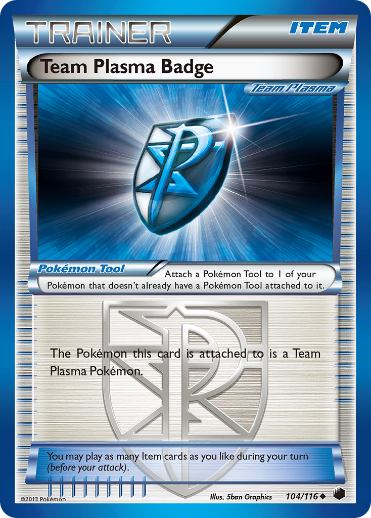 Team Plasma Badge (104/116) [Black & White: Plasma Freeze] | Chromatic Games