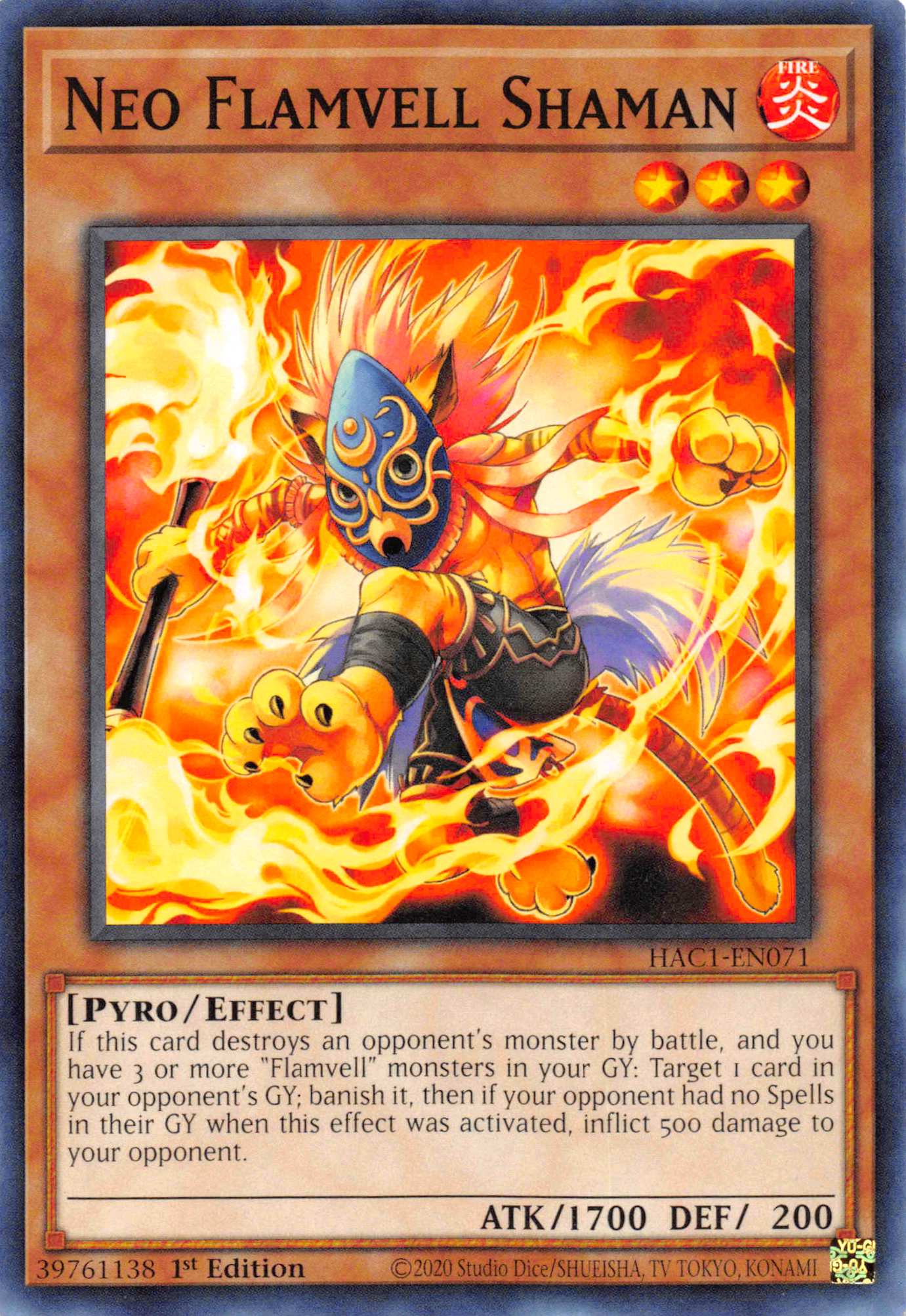 Neo Flamvell Shaman [HAC1-EN071] Common | Chromatic Games