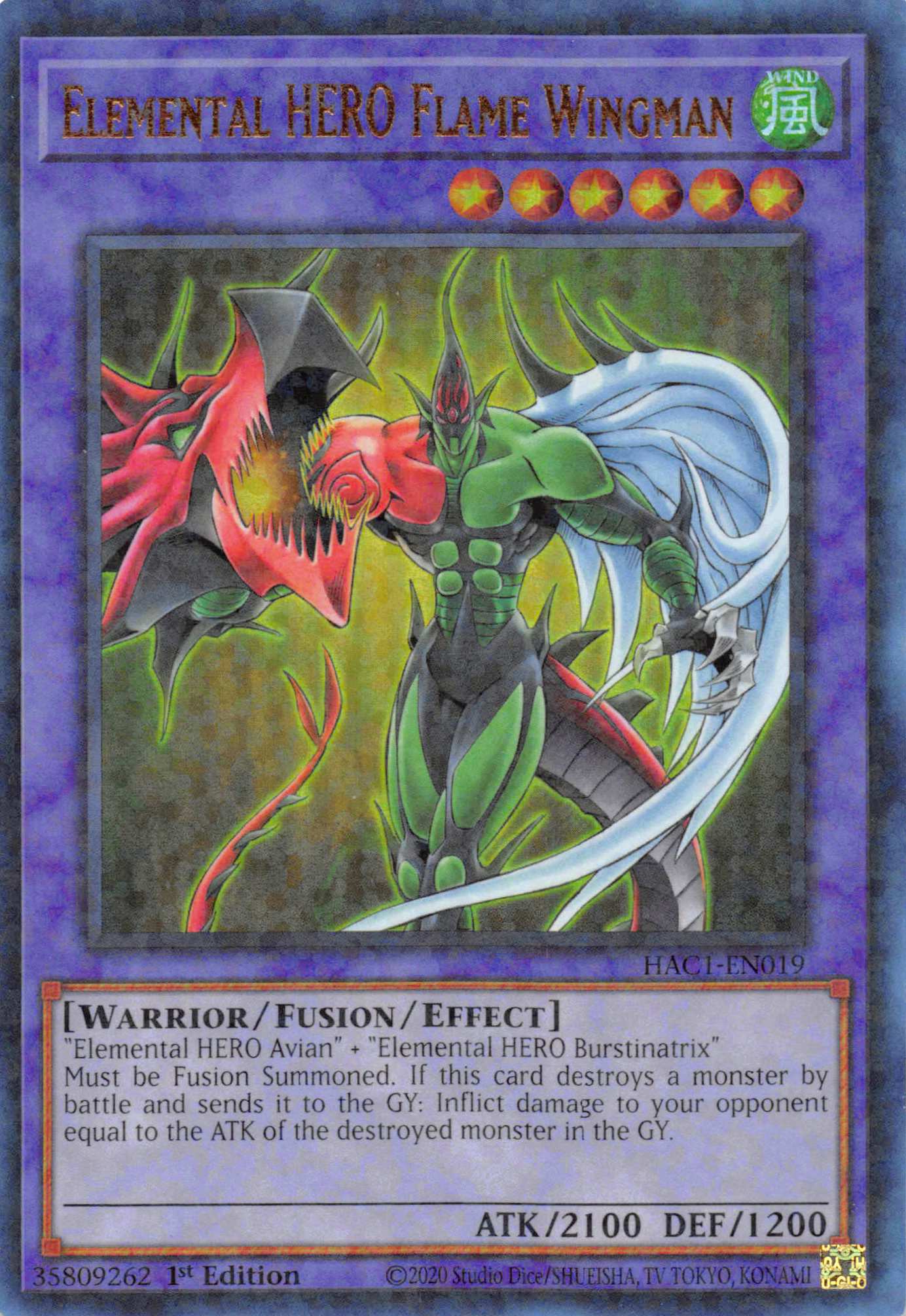 Elemental HERO Flame Wingman (Duel Terminal) [HAC1-EN019] Parallel Rare | Chromatic Games