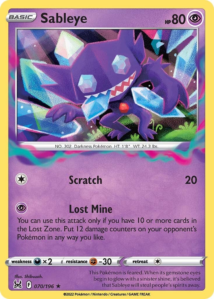 Sableye (070/196) [Sword & Shield: Lost Origin] | Chromatic Games