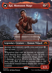 Ral, Monsoon Mage // Ral, Leyline Prodigy (Borderless) (Textured Foil) [Modern Horizons 3] | Chromatic Games