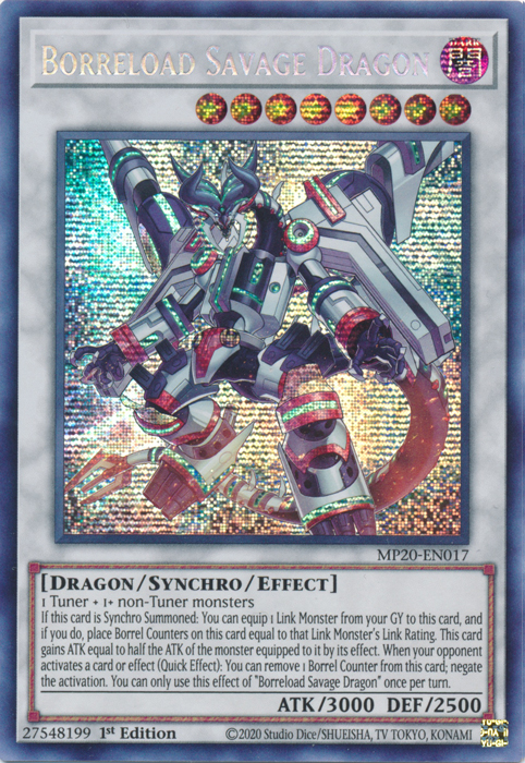 Borreload Savage Dragon [MP20-EN017] Prismatic Secret Rare | Chromatic Games