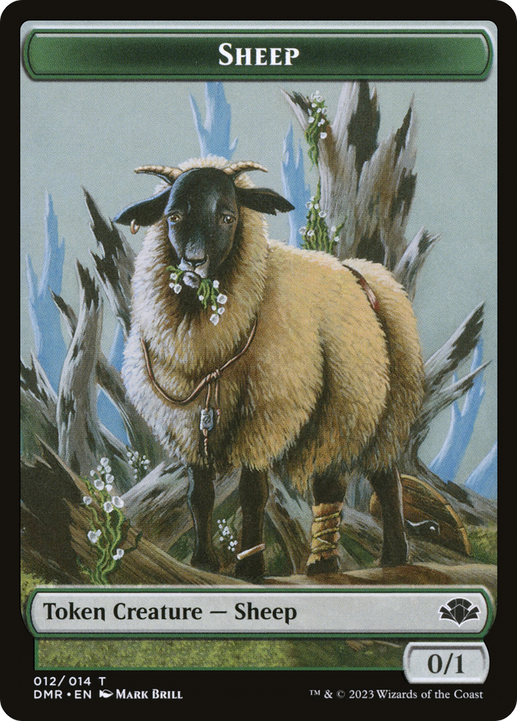 Sheep Token [Dominaria Remastered Tokens] | Chromatic Games