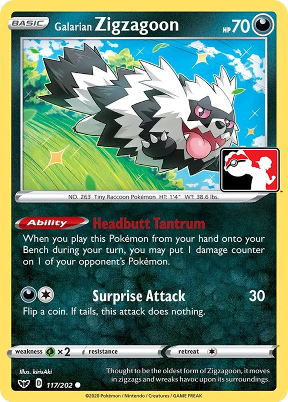 Galarian Zigzagoon (117/202) [Prize Pack Series One] | Chromatic Games