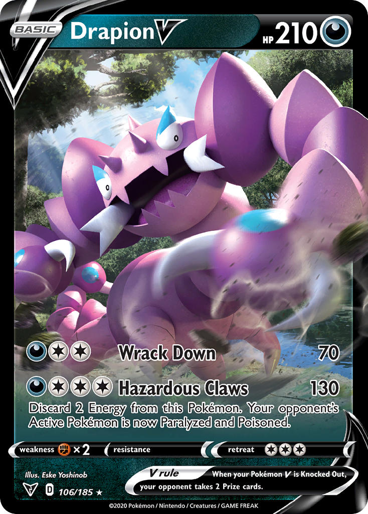 Drapion V (106/185) [Sword & Shield: Vivid Voltage] | Chromatic Games