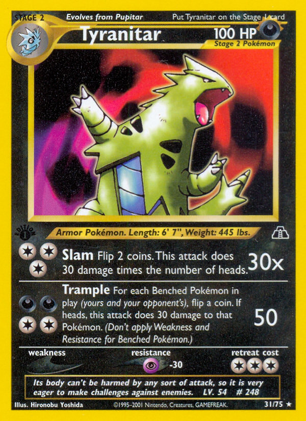 Tyranitar (31/75) [Neo Discovery 1st Edition] | Chromatic Games