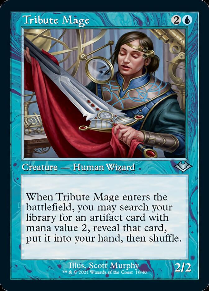 Tribute Mage (Retro Foil Etched) [Modern Horizons] | Chromatic Games