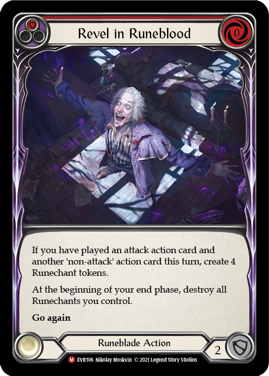 Revel in Runeblood [EVR106] (Everfest)  1st Edition Rainbow Foil | Chromatic Games