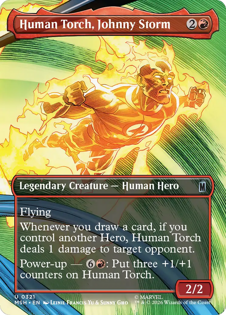 Human Torch, Johnny Storm (Borderless) [Marvel Super Heroes] | Chromatic Games