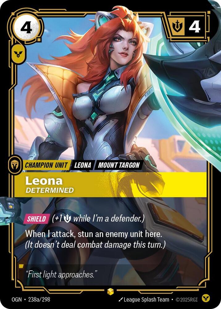 Leona - Determined 238a/298 (Origins)  - Foil | Chromatic Games