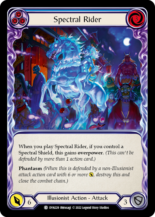 Spectral Rider (Blue) [DYN229] (Dynasty)  Rainbow Foil | Chromatic Games