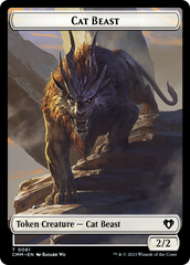 Cleric // Cat Beast Double-Sided Token [Commander Masters Tokens] | Chromatic Games