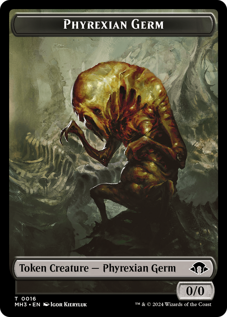 Phyrexian Germ // Phyrexian Golem Double-Sided Token [Modern Horizons 3 Tokens] | Chromatic Games